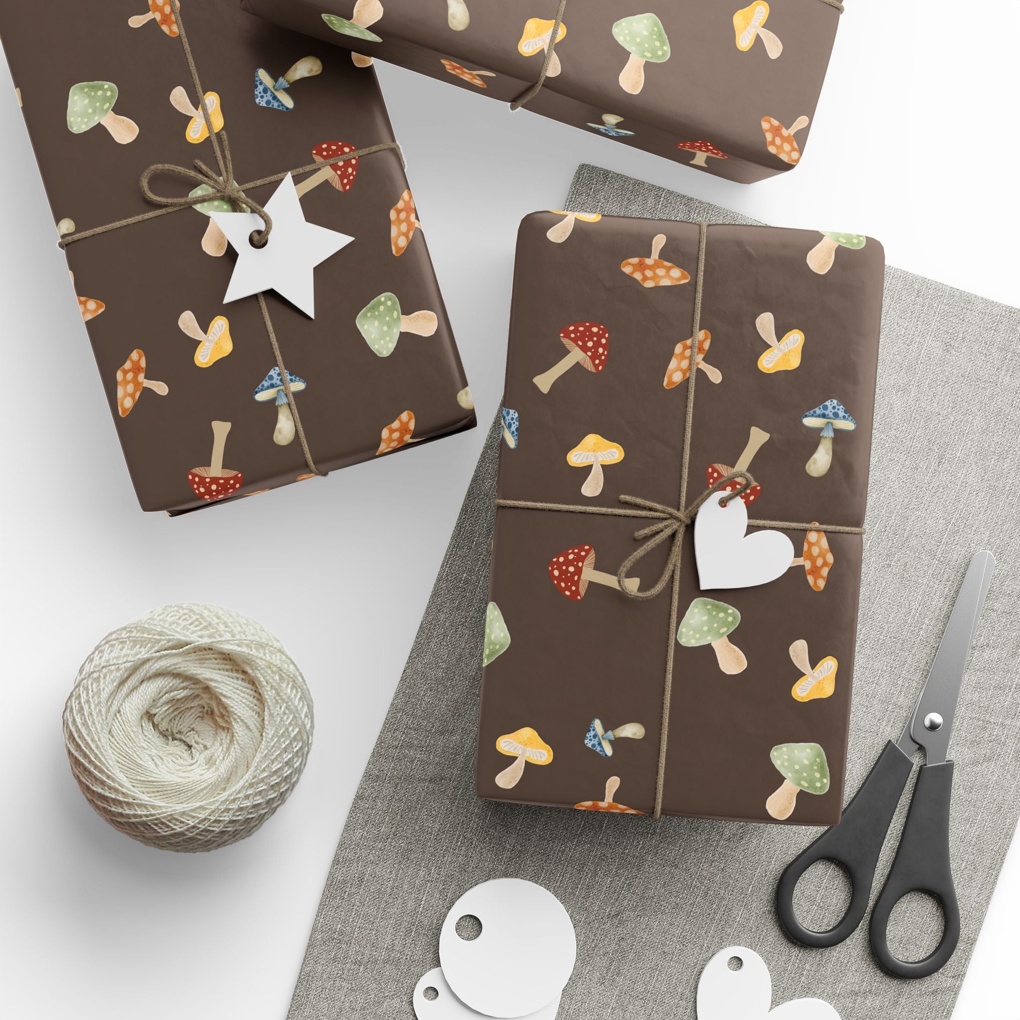 Mushrooms Wrapping Papers, Gift Wrap for Nature Lovers