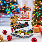 Musical Christmas Figurine with Rotating Motion Musical Figurines > Carousels La Vie Bien Musical Christmas Figurine with Rotating Motion