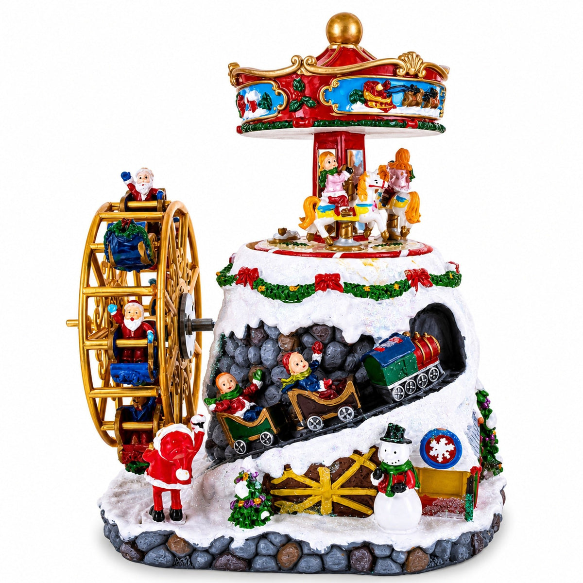 Musical Christmas Figurine with Rotating Motion Musical Figurines > Carousels La Vie Bien Musical Christmas Figurine with Rotating Motion