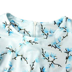 Muslimah Girls Blue Floral Dress & Khimar Set (MKG027)