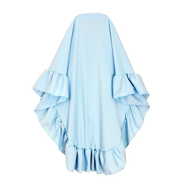 Muslimah Girls Blue Floral Dress & Khimar Set (MKG027) La Vie Bien Muslimah Girls Blue Floral Dress & Khimar Set (MKG027)
