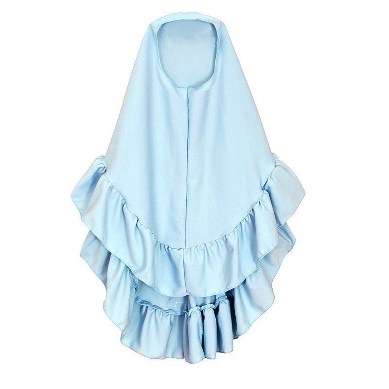 Muslimah Girls Blue Floral Dress & Khimar Set (MKG027) La Vie Bien Muslimah Girls Blue Floral Dress & Khimar Set (MKG027)