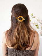Mustard Wildflower Arc Hair Clip by Ash & Rose