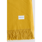 Mustard Yellow Essential Wool Blend Scarf by Polished Prints