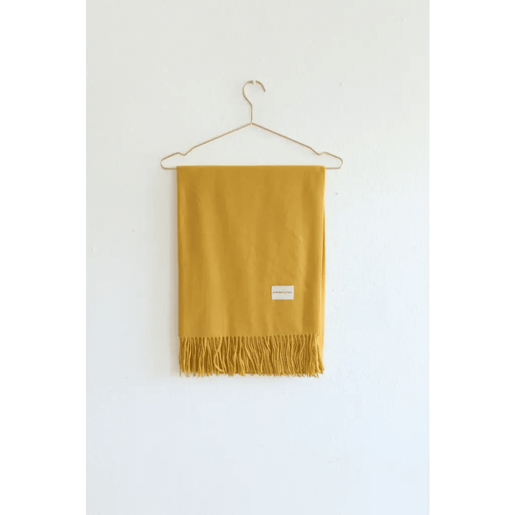 Mustard Yellow Essential Wool Blend Scarf by Polished Prints