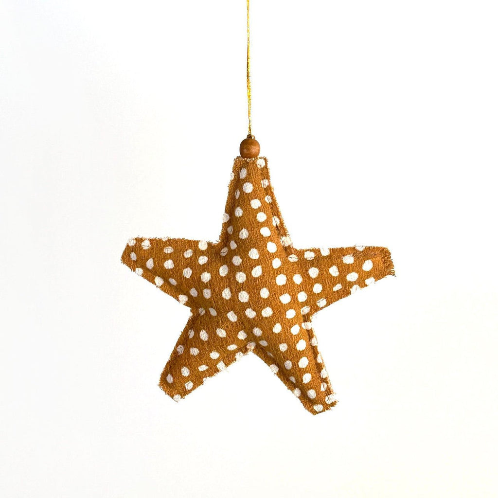 Mustard Yellow Whimsical Ornaments - Set of 4 La Vie Bien Mustard Yellow Whimsical Ornaments - Set of 4