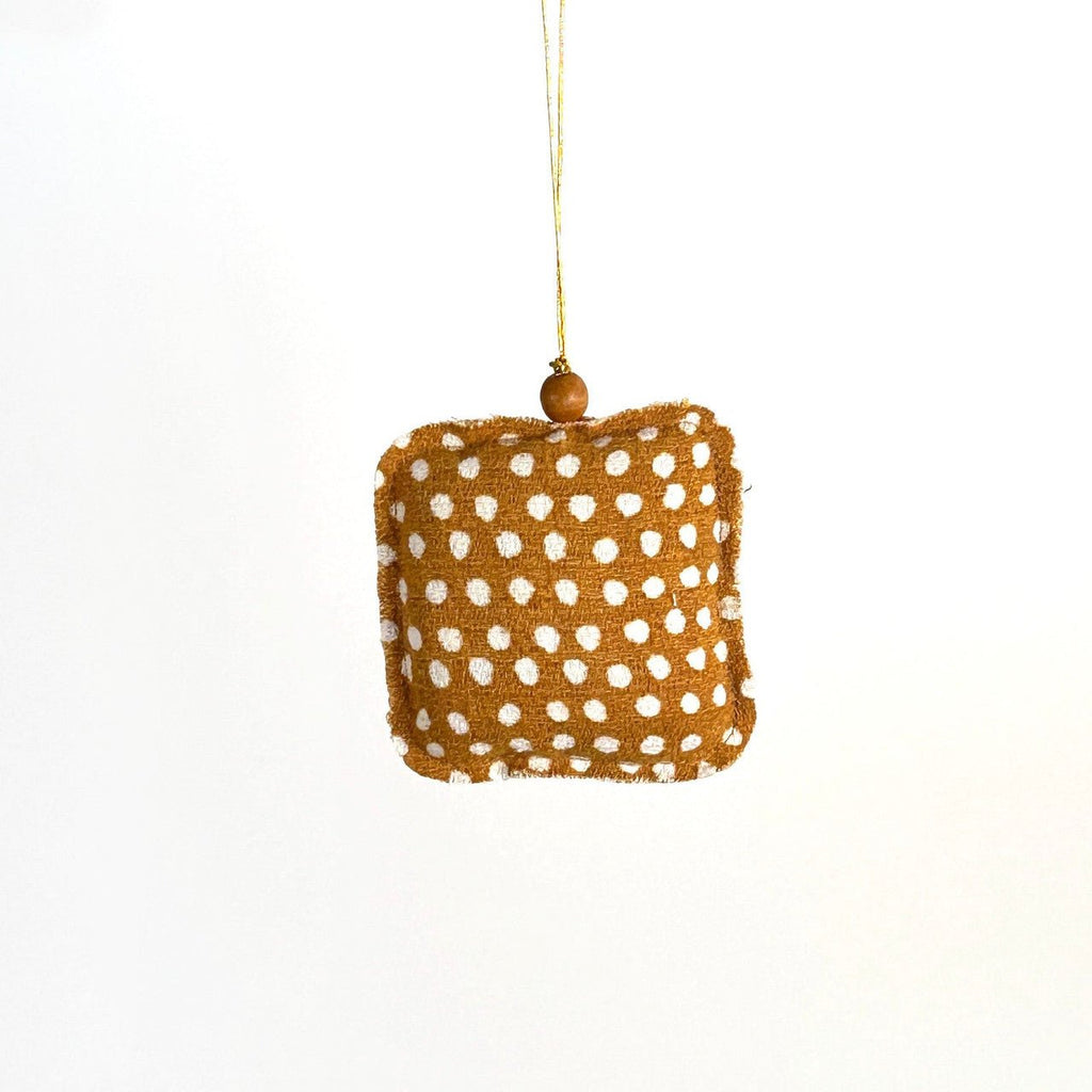 Mustard Yellow Whimsical Ornaments - Set of 4 La Vie Bien Mustard Yellow Whimsical Ornaments - Set of 4