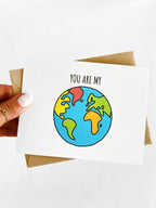 My World Valentines Card, Anniversary Card, Unique Just Because Card Sweet Card by Five Dot Post