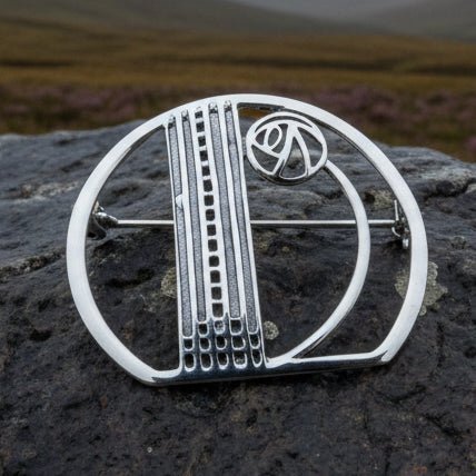 Myra Scottish Mackintosh Rose Brooch in Sterling Silver Brooch La Vie Bien Myra Scottish Mackintosh Rose Brooch in Sterling Silver
