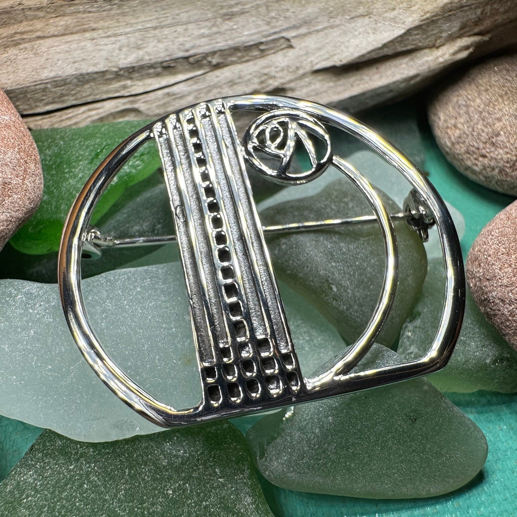 Myra Scottish Mackintosh Rose Brooch in Sterling Silver Brooch La Vie Bien Myra Scottish Mackintosh Rose Brooch in Sterling Silver
