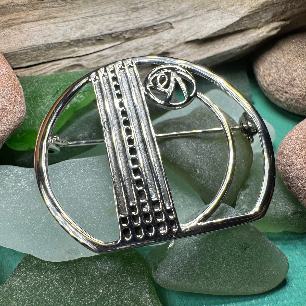 Myra Scottish Mackintosh Rose Brooch in Sterling Silver Brooch La Vie Bien Myra Scottish Mackintosh Rose Brooch in Sterling Silver