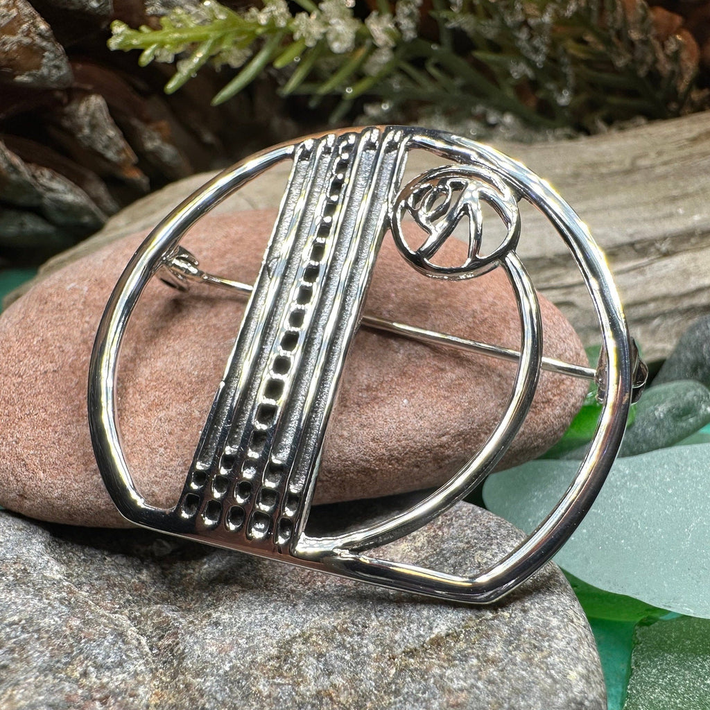 Myra Scottish Mackintosh Rose Brooch in Sterling Silver Brooch La Vie Bien Myra Scottish Mackintosh Rose Brooch in Sterling Silver
