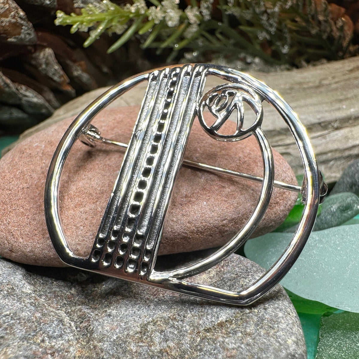 Myra Scottish Mackintosh Rose Brooch in Sterling Silver Brooch La Vie Bien Myra Scottish Mackintosh Rose Brooch in Sterling Silver