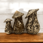 Mystic Grove Hand-Carved Wooden Mushroom Decor Set by Music Frog Co