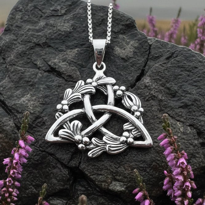 Mystic Mistletoe Triquetra Necklace Pendant La Vie Bien Mystic Mistletoe Triquetra Necklace