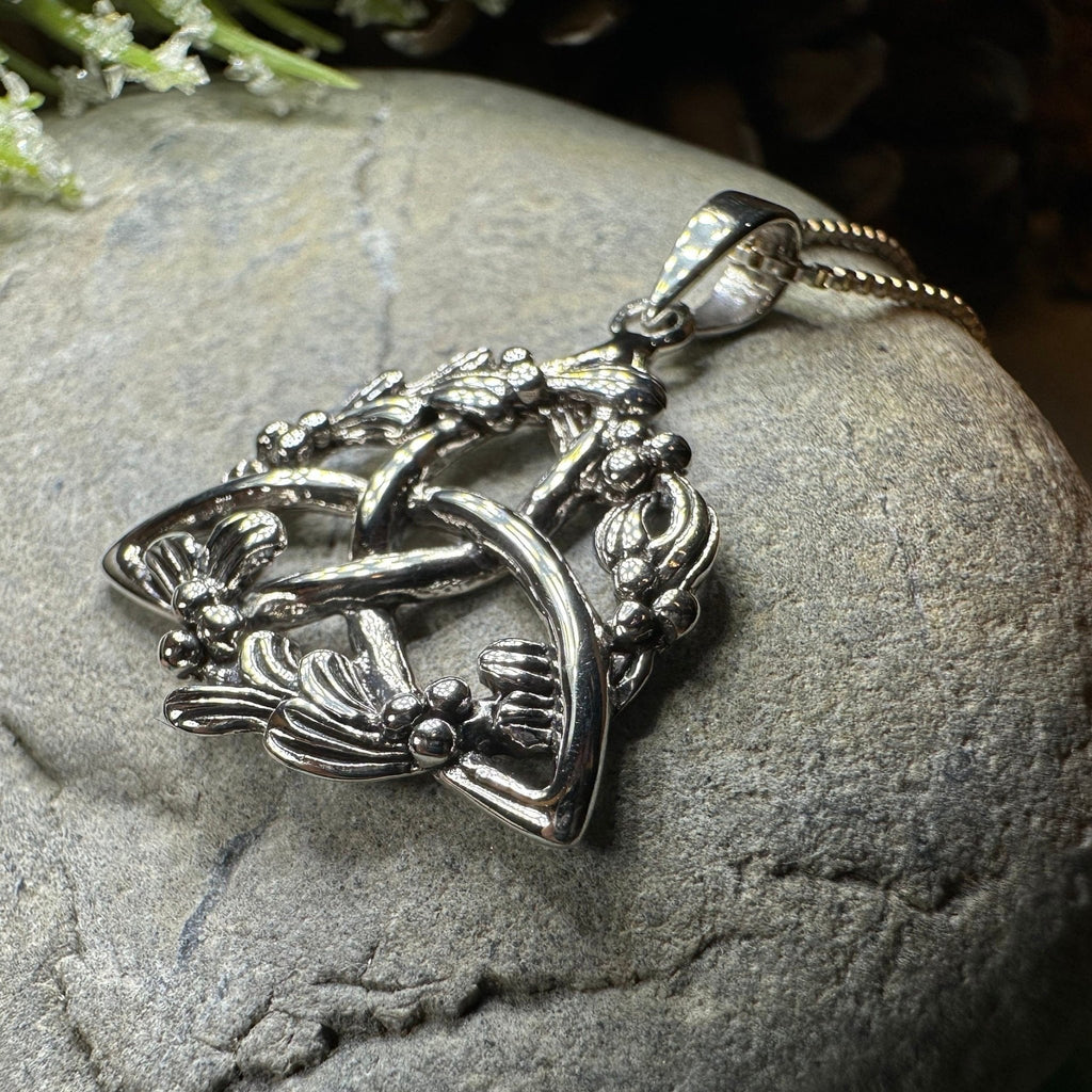 Mystic Mistletoe Triquetra Necklace Pendant La Vie Bien Mystic Mistletoe Triquetra Necklace