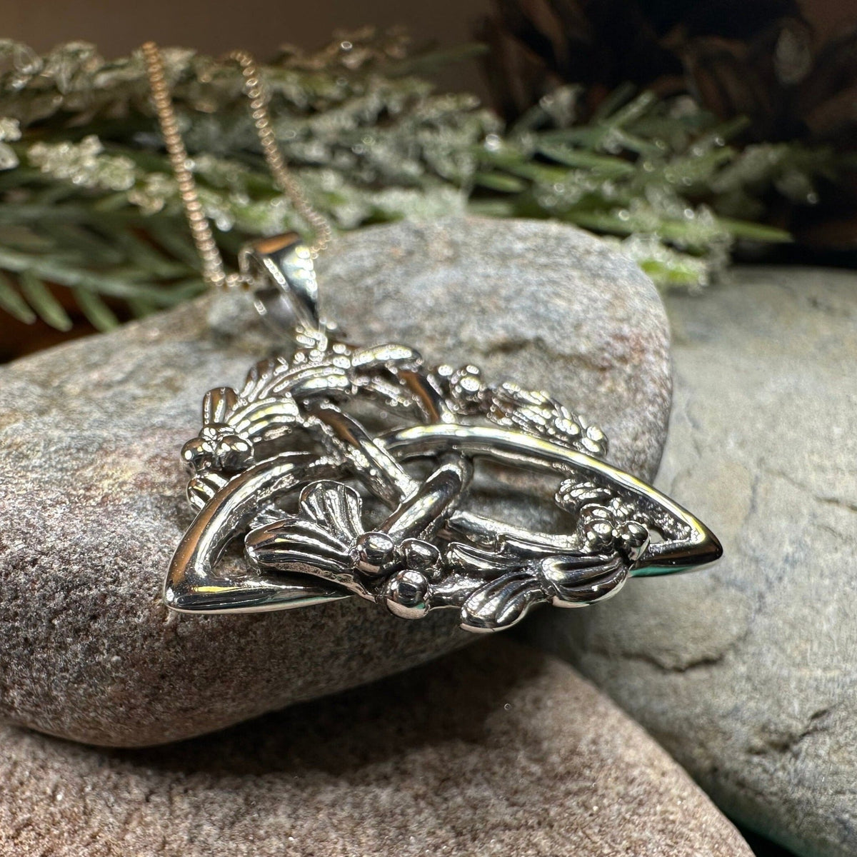 Mystic Mistletoe Triquetra Necklace Pendant La Vie Bien Mystic Mistletoe Triquetra Necklace