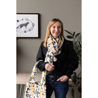 Myth Cotton Long Designer Scarf Tan | Wrap-around Shawl Scarves | 40” x 72” by The Bullish Store