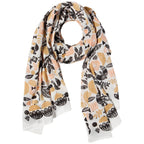 Myth Cotton Long Designer Scarf Tan | Wrap-around Shawl Scarves | 40” x 72” by The Bullish Store