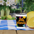 Na zdrowie Shot Glass, Cheers Polish Phrase, Retro Colorful Confetti Design by Printify