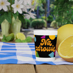 Na zdrowie Shot Glass, Cheers Polish Phrase, Retro Colorful Confetti Design by Printify