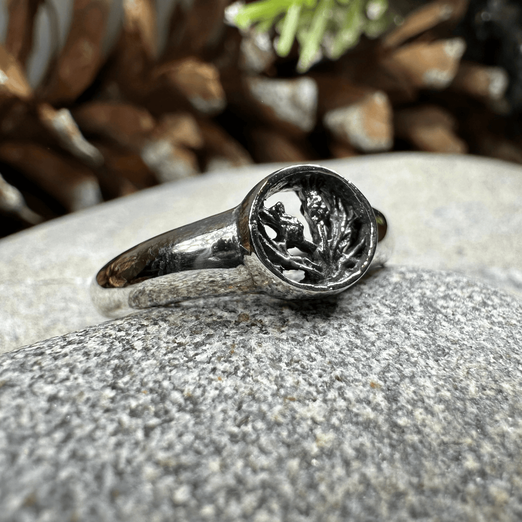 Nahla Petite Scottish Thistle Ring in Sterling Silver Ring La Vie Bien Nahla Petite Scottish Thistle Ring in Sterling Silver