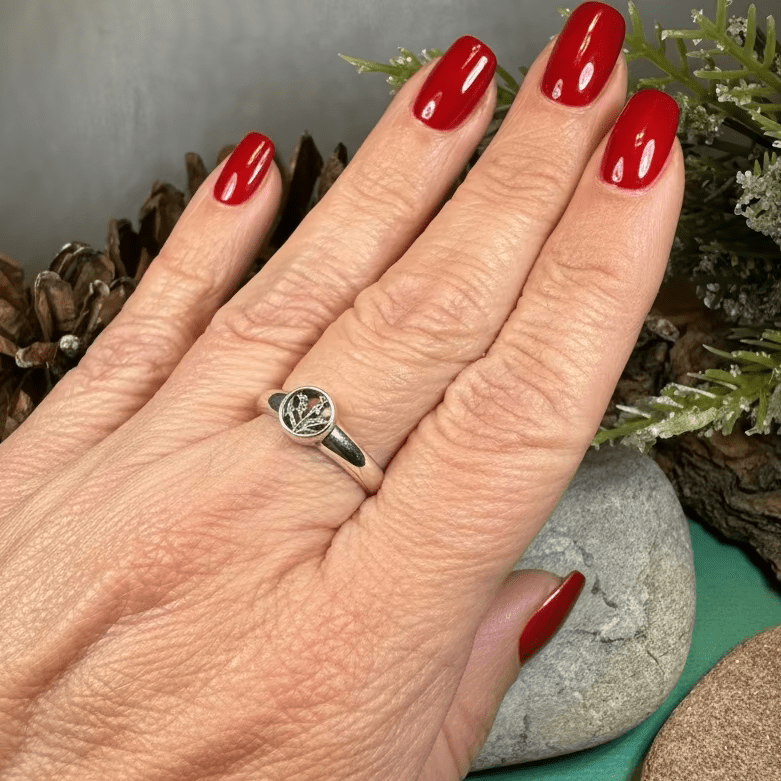 Nahla Petite Scottish Thistle Ring in Sterling Silver Ring La Vie Bien Nahla Petite Scottish Thistle Ring in Sterling Silver