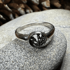 Nahla Petite Scottish Thistle Ring in Sterling Silver Ring La Vie Bien Nahla Petite Scottish Thistle Ring in Sterling Silver
