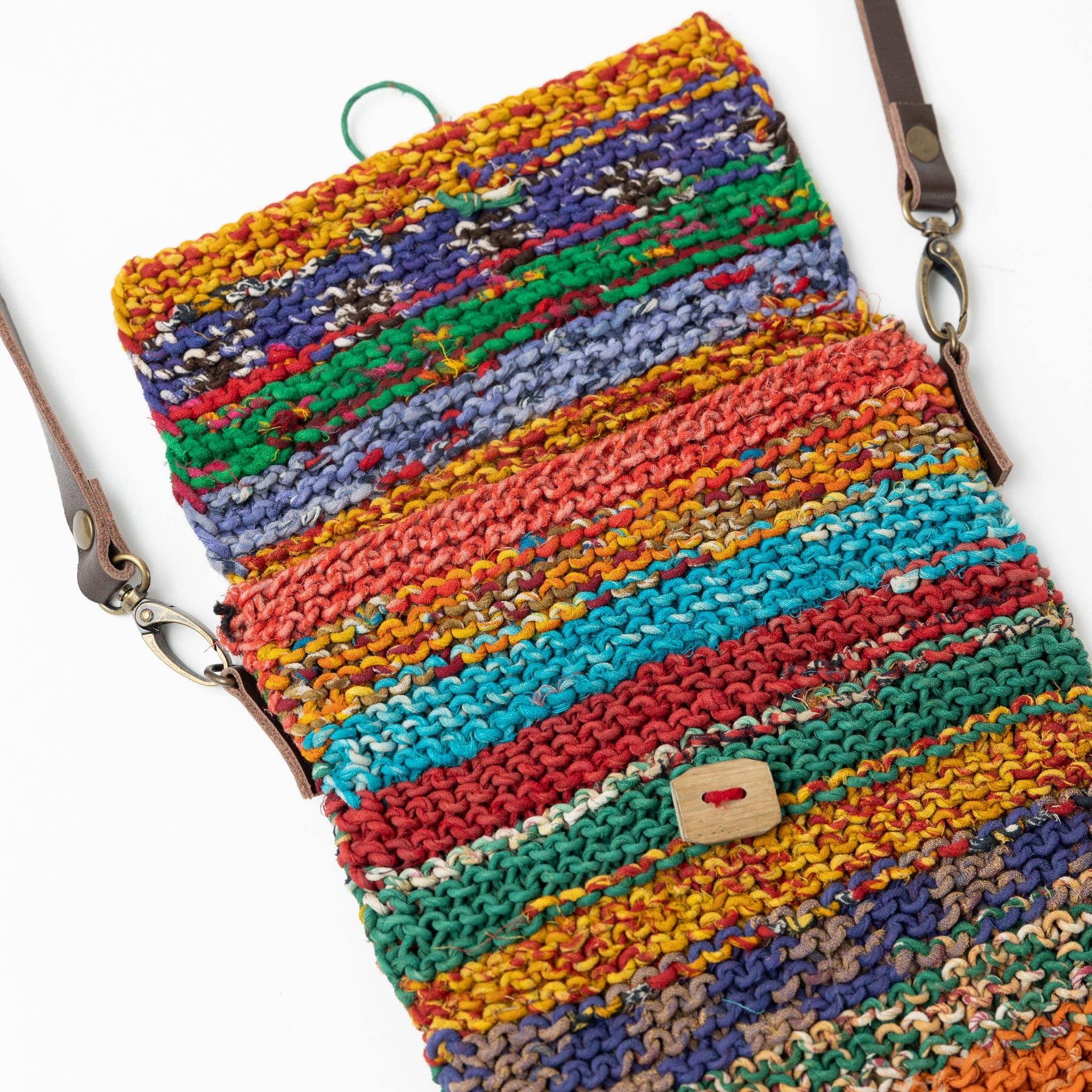 Naisha Sari Handknit Crossbody Bag Bags & Wallets La Vie Bien Naisha Sari Handknit Crossbody Bag