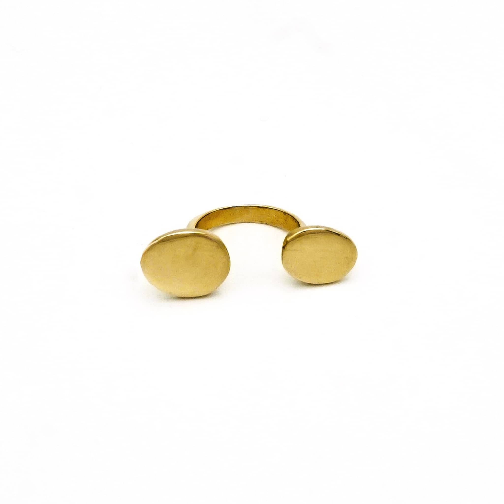 Nala Adjustable Double Disc Ring Rings La Vie Bien Nala Adjustable Double Disc Ring