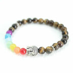 Namaste Chakra Elastic Tiger Eye Bracelet - Thailand Jewelry La Vie Bien Namaste Chakra Elastic Tiger Eye Bracelet - Thailand