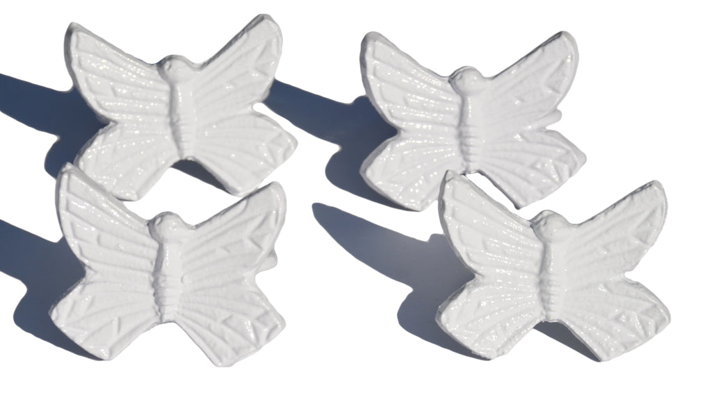 Vibhsa Butterfly White Napkin Rings Set of 4