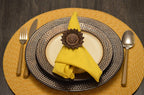 Vibhsa Sunflower Antique Napkin Rings Set of 4