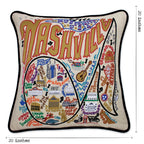 Nashville Hand - Embroidered Pillow Pillows La Vie Bien Nashville Hand - Embroidered Pillow