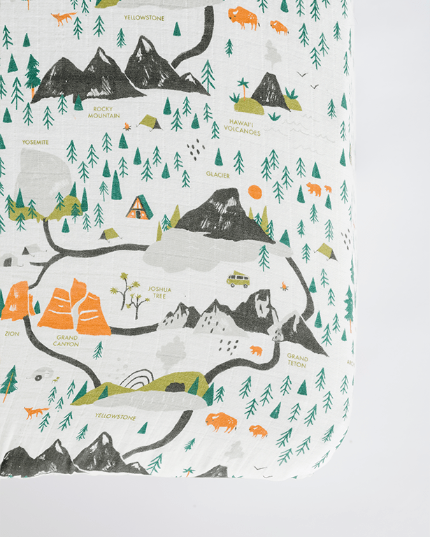 National Parks Crib Sheet Crib Sheets La Vie Bien National Parks Crib Sheet