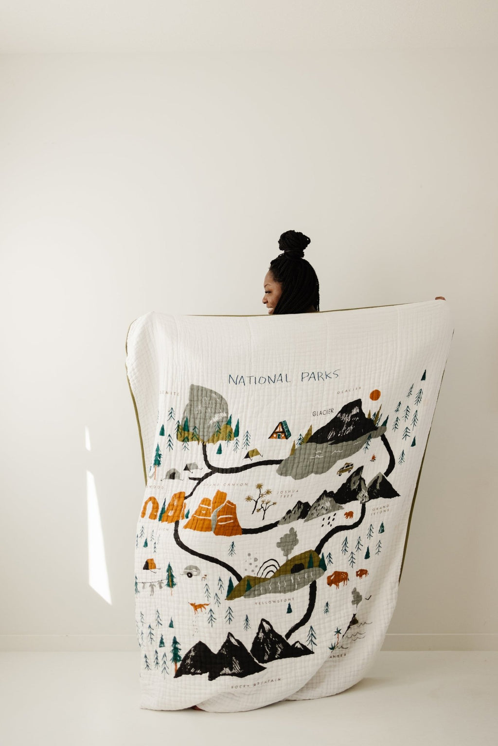 National Parks Throw Blanket Quilts La Vie Bien National Parks Throw Blanket