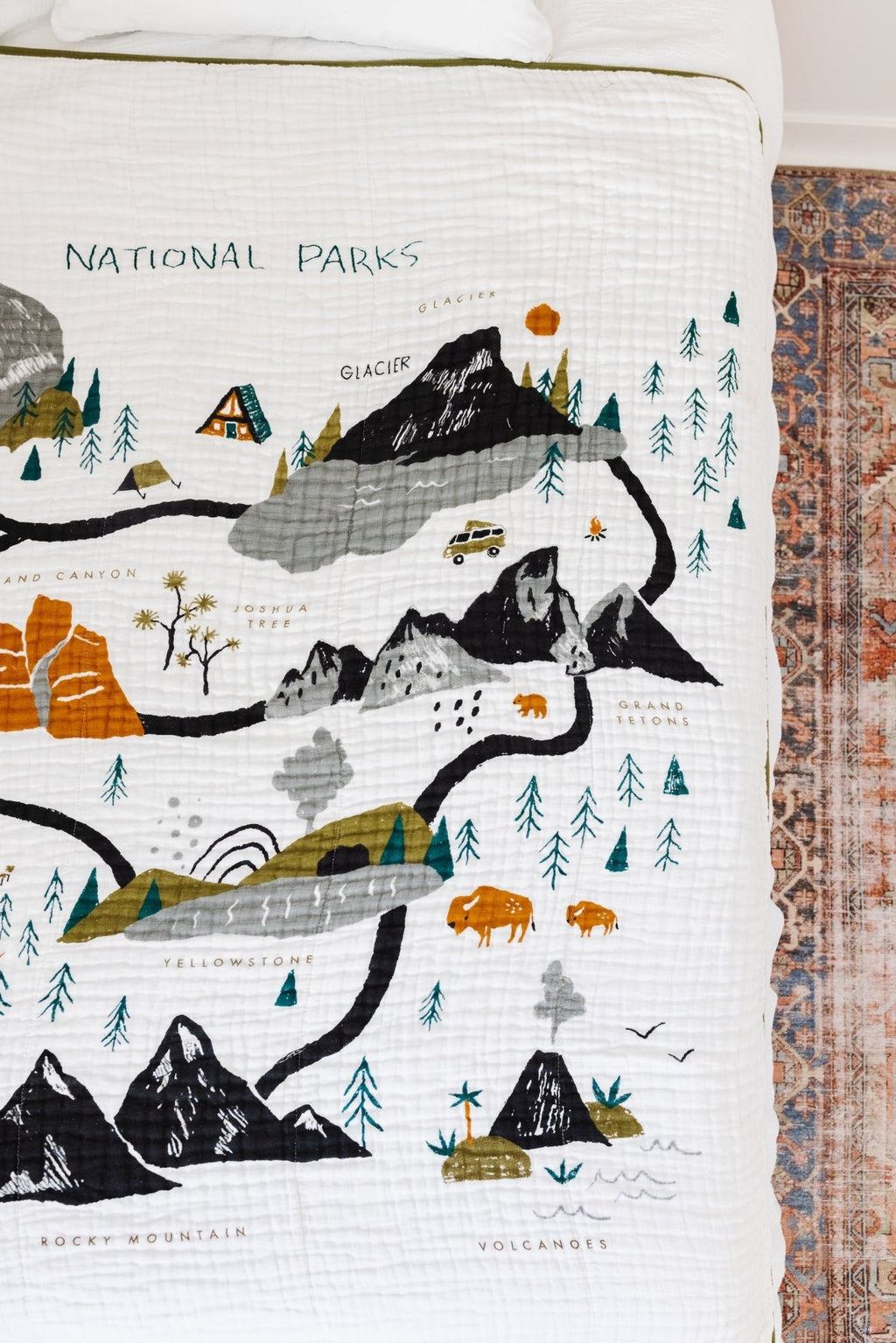 National Parks Throw Blanket Quilts La Vie Bien National Parks Throw Blanket