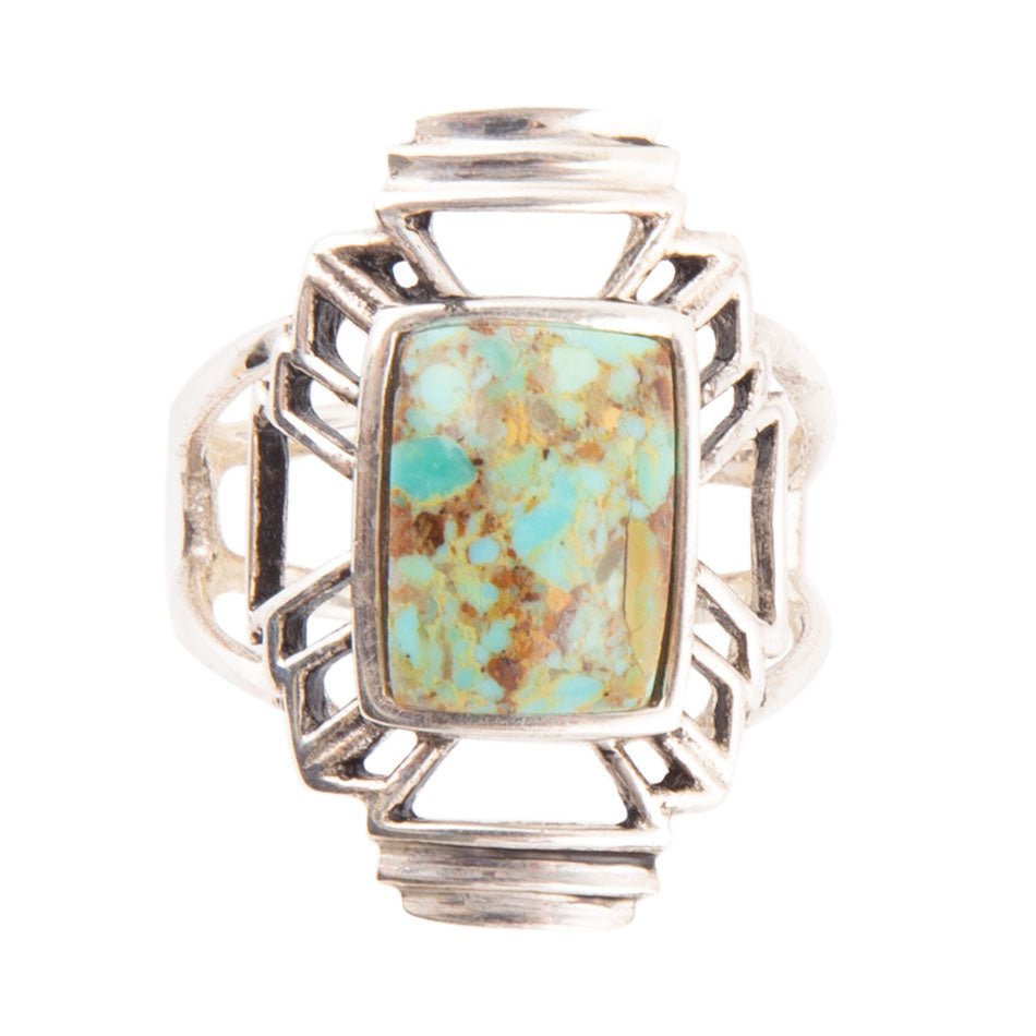 Native Sky Blue Turquoise and Sterling Silver Ring by Barse Jewelry