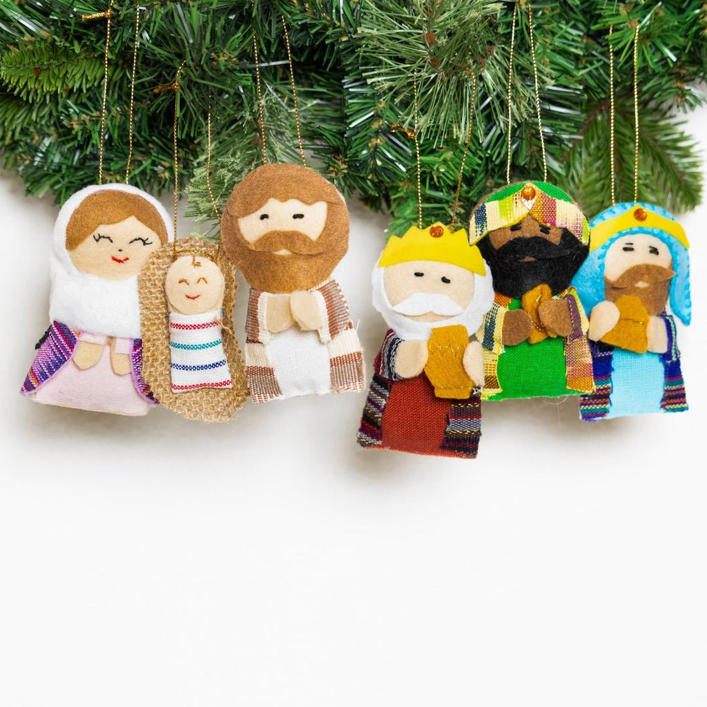 Nativity Ornament & Puppet Set Holiday La Vie Bien Nativity Ornament & Puppet Set