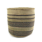 Natural African Iringa woven basket with Black Stripe La Vie Bien Natural African Iringa woven basket with Black Stripe