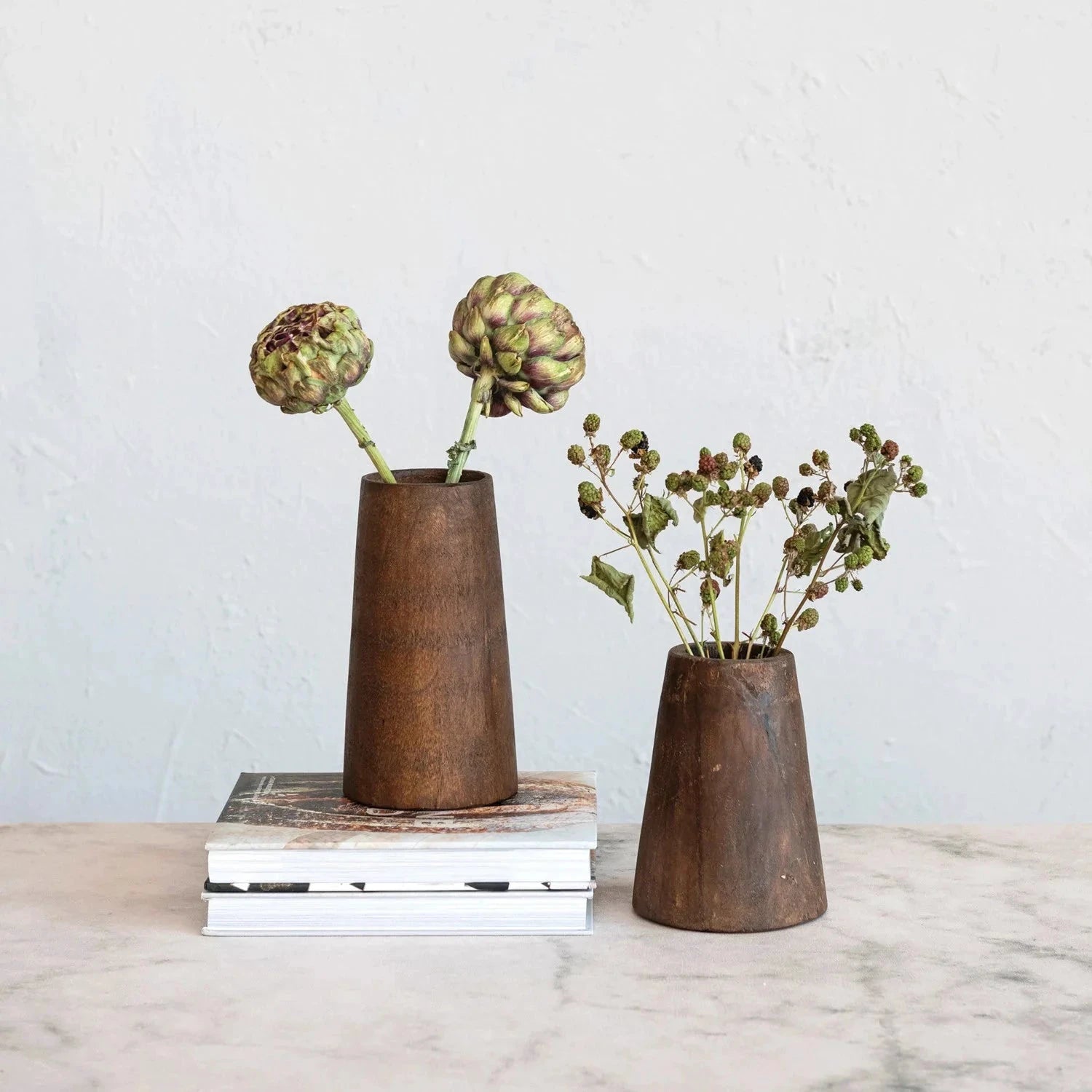 Natural Found Wood Vase by White Cliff Studio