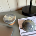 Natural Jasper Paperweight & Desk Ornament Set Amethyst Geodes La Vie Bien Natural Jasper Paperweight & Desk Ornament Set