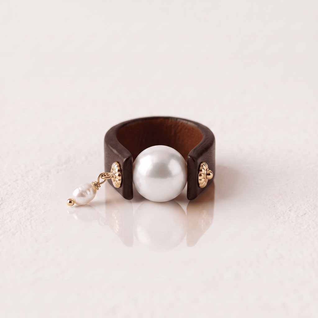 Natural Round Pearl Ring Ring La Vie Bien Natural Round Pearl Ring