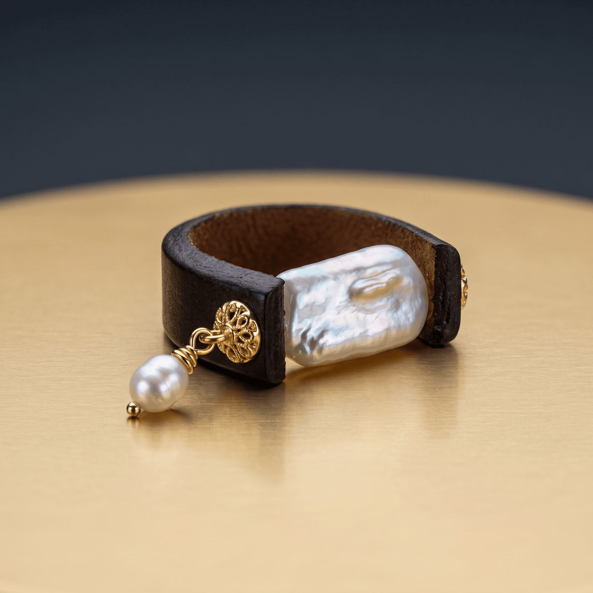 Natural Square Pearl Ring Ring La Vie Bien Natural Square Pearl Ring