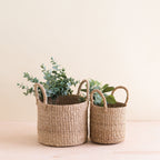 Natural Tabletop Mini Basket with Handle Set of 2 - Weave Baskets | LIKHÂ Baskets La Vie Bien Natural Tabletop Mini Basket with Handle Set of 2 - Weave Baskets | LIKHÂ