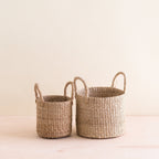 Natural Tabletop Mini Basket with Handle Set of 2 - Weave Baskets | LIKHÂ Baskets La Vie Bien Natural Tabletop Mini Basket with Handle Set of 2 - Weave Baskets | LIKHÂ