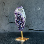 Natural Uruguayan Amethyst Cave on Metal Stand: Rare Home Decor Amethyst Geodes La Vie Bien Natural Uruguayan Amethyst Cave on Metal Stand: Rare Home Decor