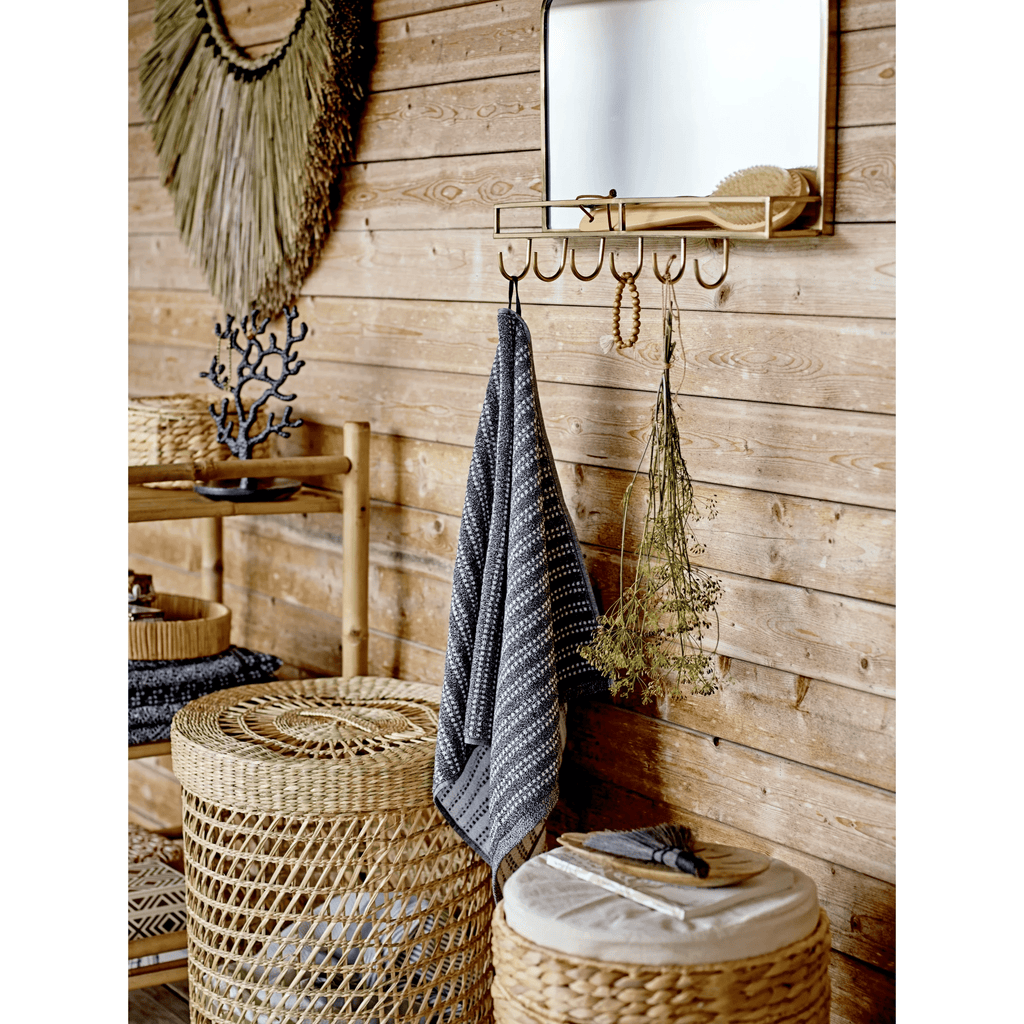Natural Water Hyacinth Storage Baskets with Lids, Set of 3 by White Cliff Studio