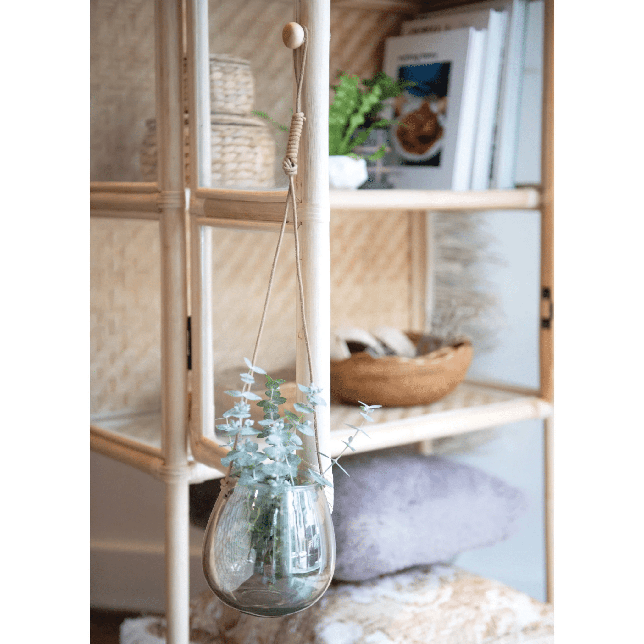 Natural Water Hyacinth Storage Baskets with Lids, Set of 3 by White Cliff Studio