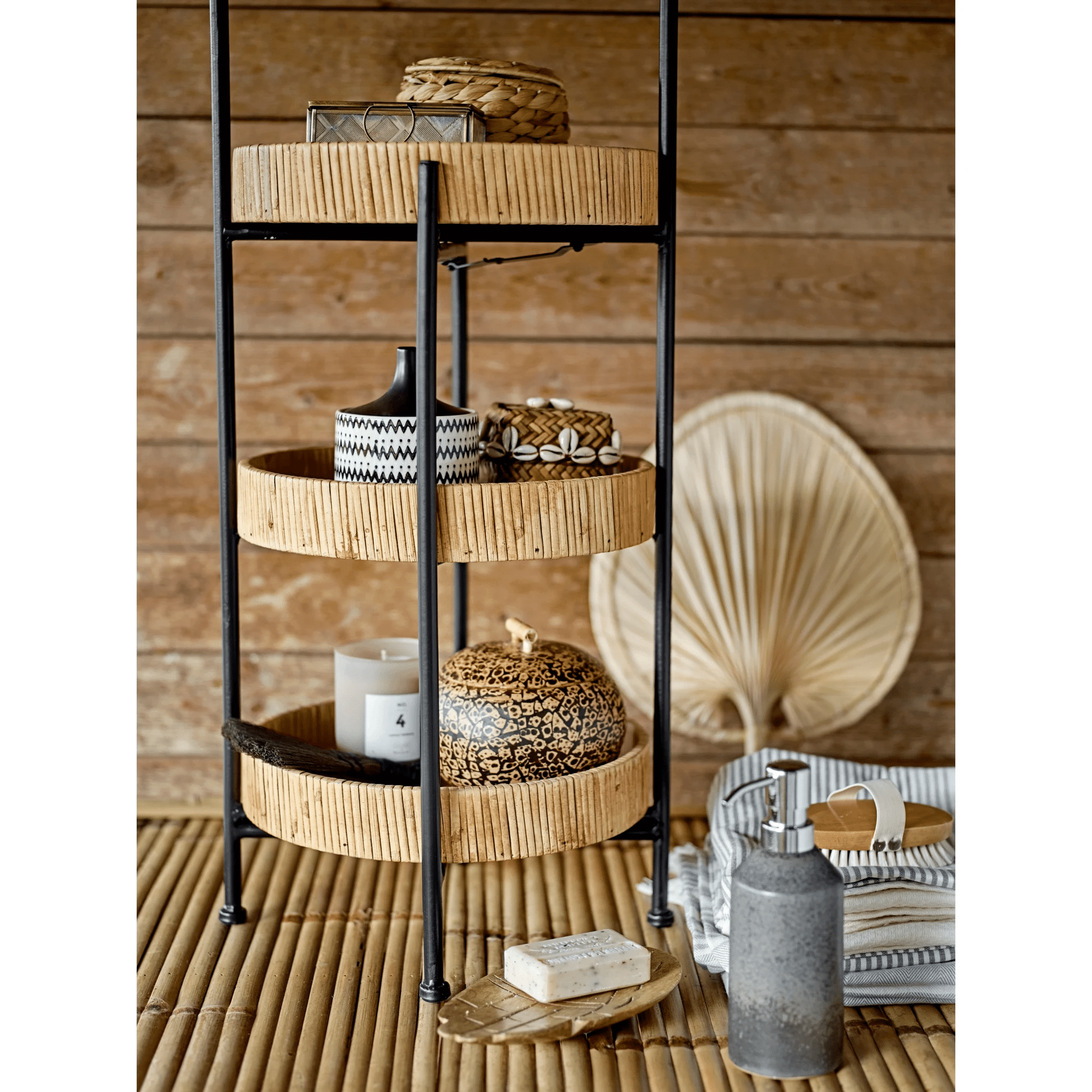 Natural Water Hyacinth Storage Baskets with Lids, Set of 3 by White Cliff Studio